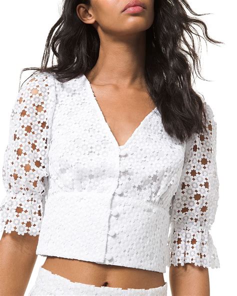 michael kors floral medallion lace top|Floral Medallion Lace Top .